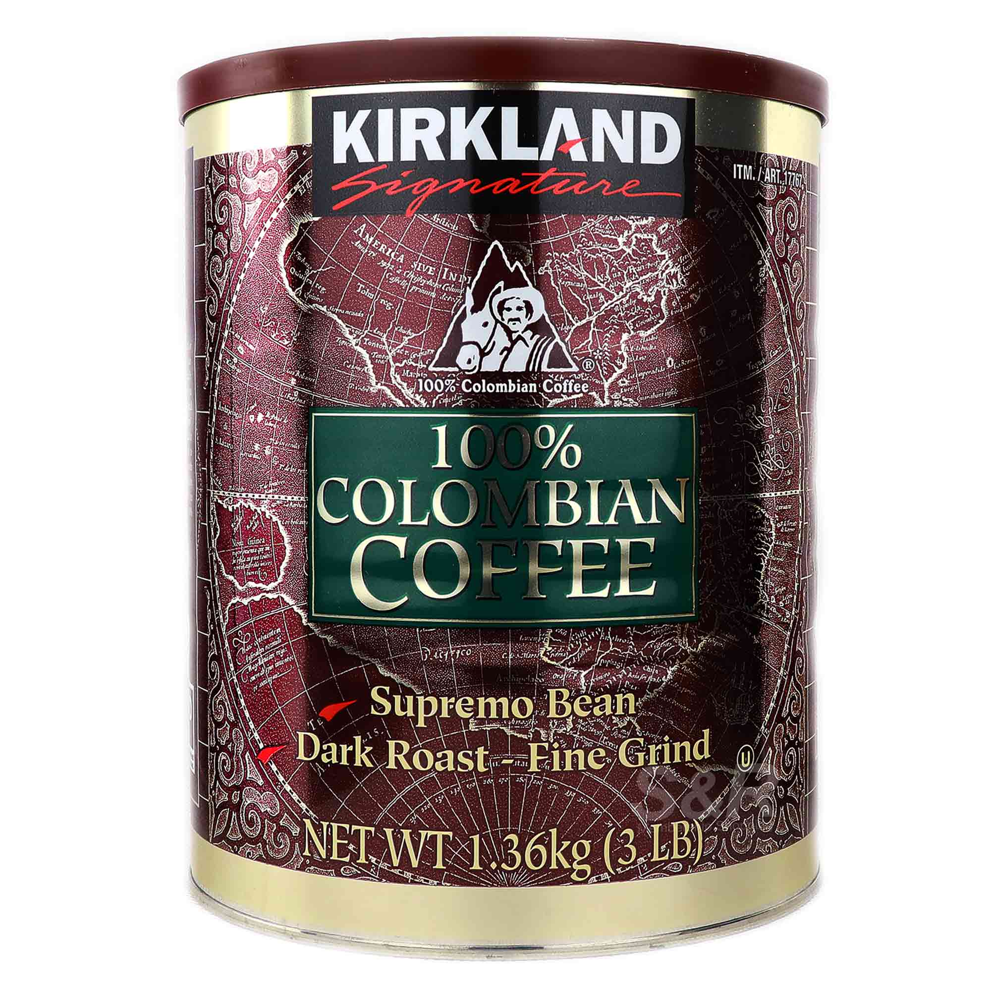 Kirkland Signature 100% Colombian Ground Coffee 1.36kg